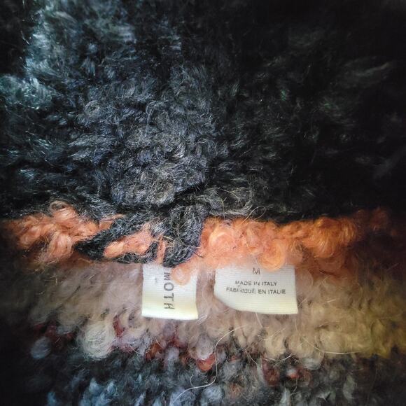 Moth M Murray Cowl Neck Striped Multicolor Wool Mohair Blend Sweater - Picture 10 of 11